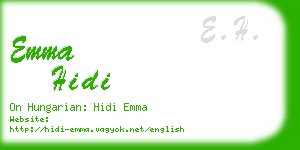 emma hidi business card